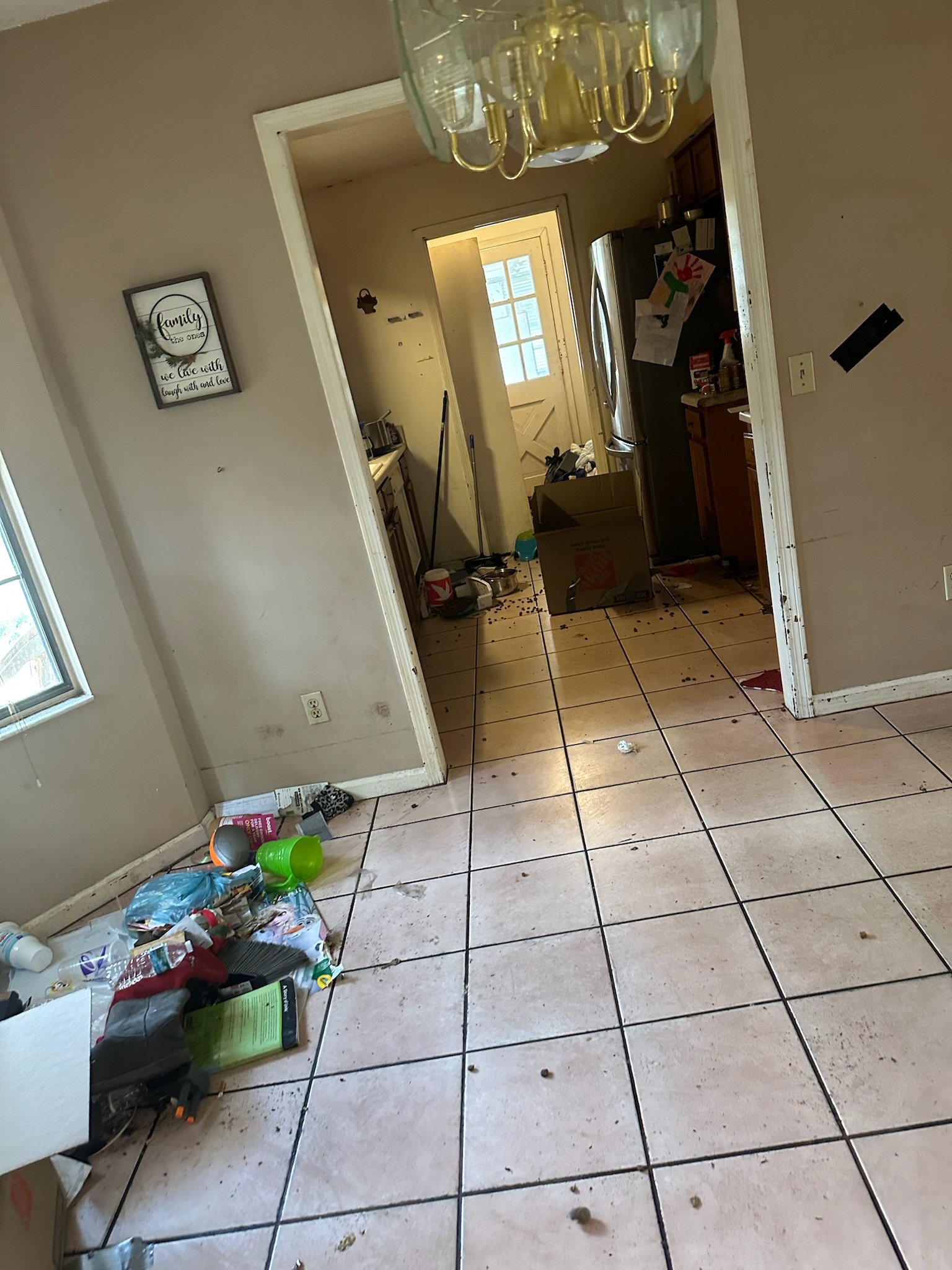 Kitchen before tile flooring remodel in Middleburg FL