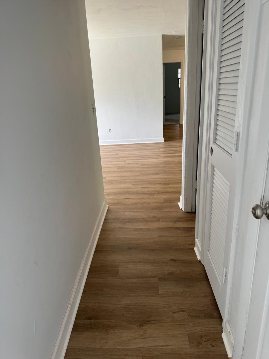 Vinyl plank hallway in a San Jose Jacksonville home