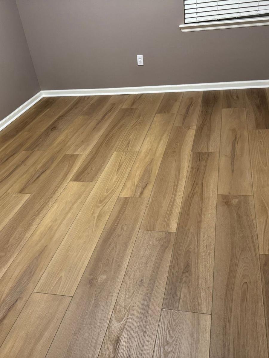 Luxury vinyl plank installed in a bedroom on the Northside of Jacksonville, FL