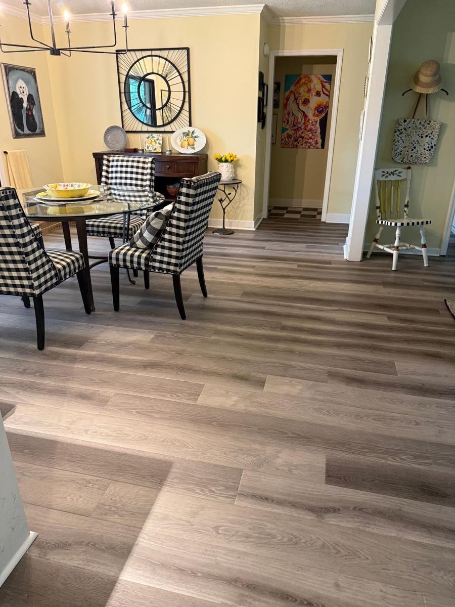 Luxury vinyl plank flooring in a Mandarin, Jacksonville dining room