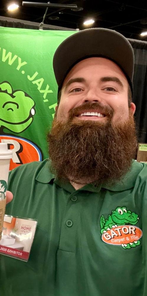 Shane Webb, owner of Gator Carpet and Tile, at the Jacksonville Home + Patio Show